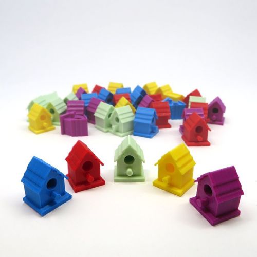 Bioplastic Bird Houses for Wingspan (set of 40, in 5 different shapes)